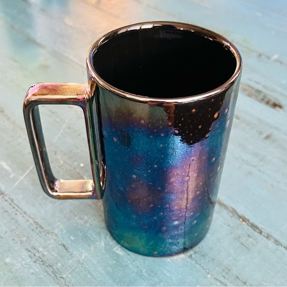 Starbucks 2020 Iridescent Metallic Oil Slick Coated Round Ceramic 12 oz. Mug - Picture 2 of 5